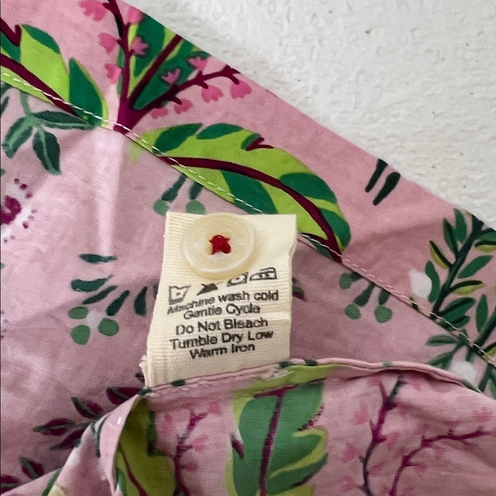 Printfresh Sz 5X Pajama Top Camel's Courtyard Pink & Green Organic Cotton NWT - Picture 9 of 9